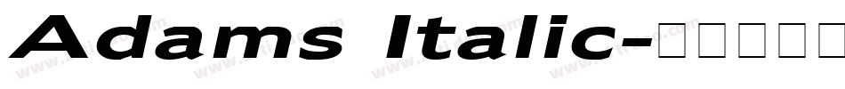 Adams Italic字体转换